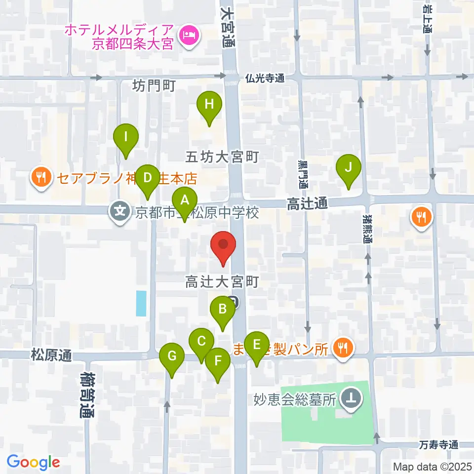 太鼓センター TAIKO-LAB京都周辺の駐車場・コインパーキング一覧地図