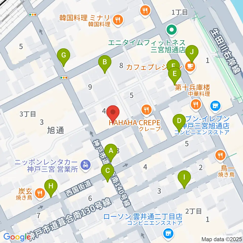 ジャンベ・民族楽器メットリー周辺の駐車場・コインパーキング一覧地図