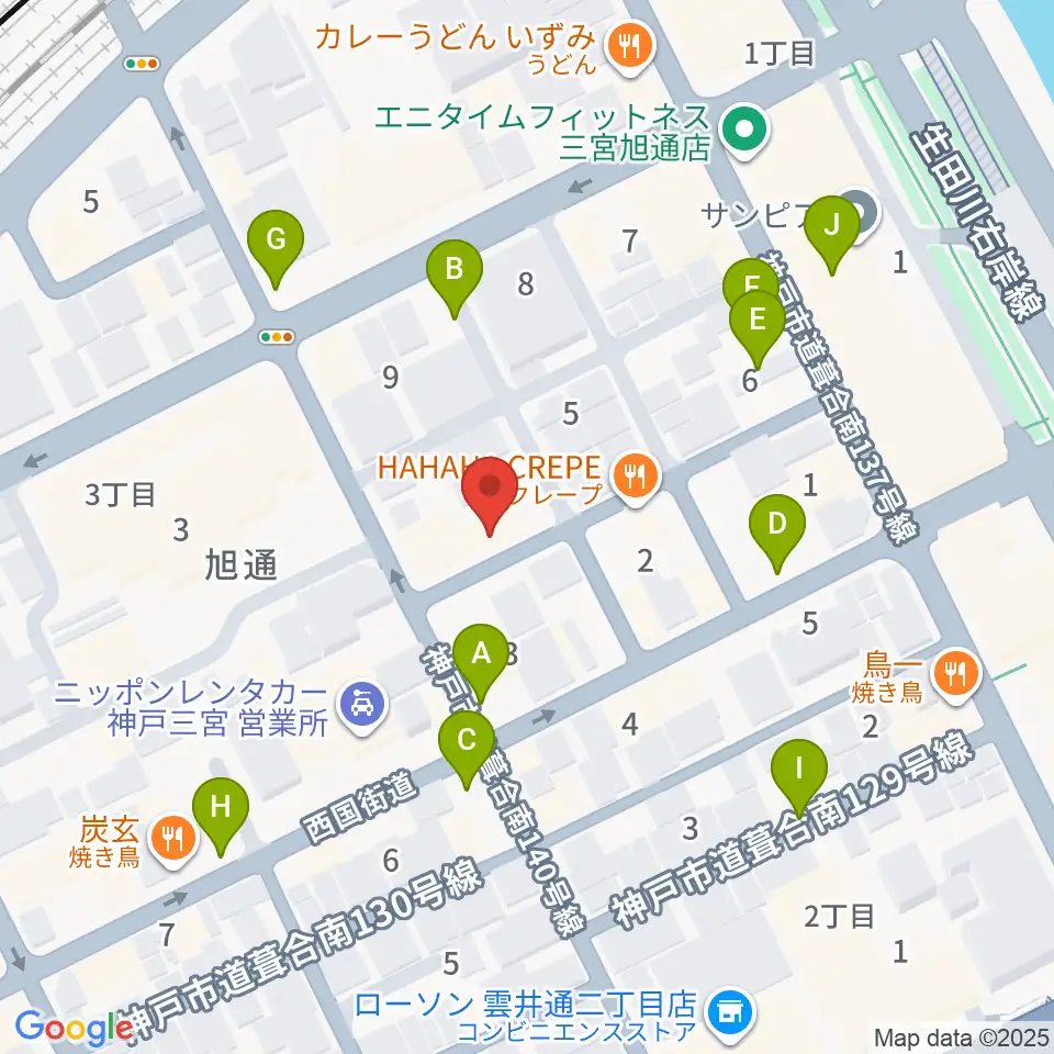 ジャンベ・民族楽器メットリー周辺の駐車場・コインパーキング一覧地図