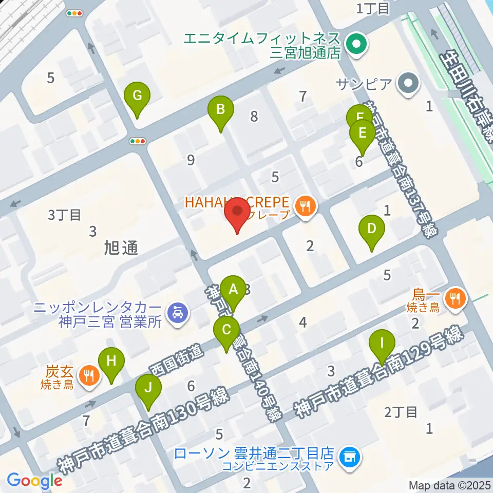 ジャンベ・民族楽器メットリー周辺の駐車場・コインパーキング一覧地図