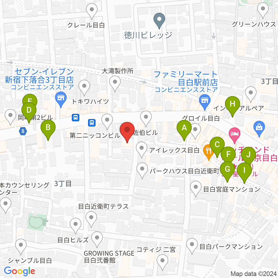 フルート専門店 テオバルト周辺の駐車場・コインパーキング一覧地図