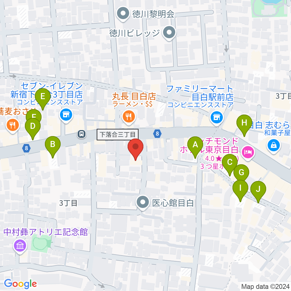 フルート専門店 テオバルト周辺の駐車場・コインパーキング一覧地図