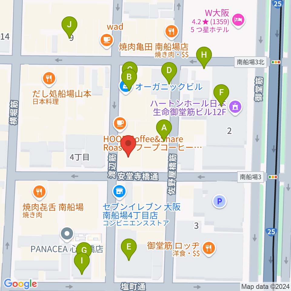 トニック楽器アトリエボア周辺の駐車場・コインパーキング一覧地図