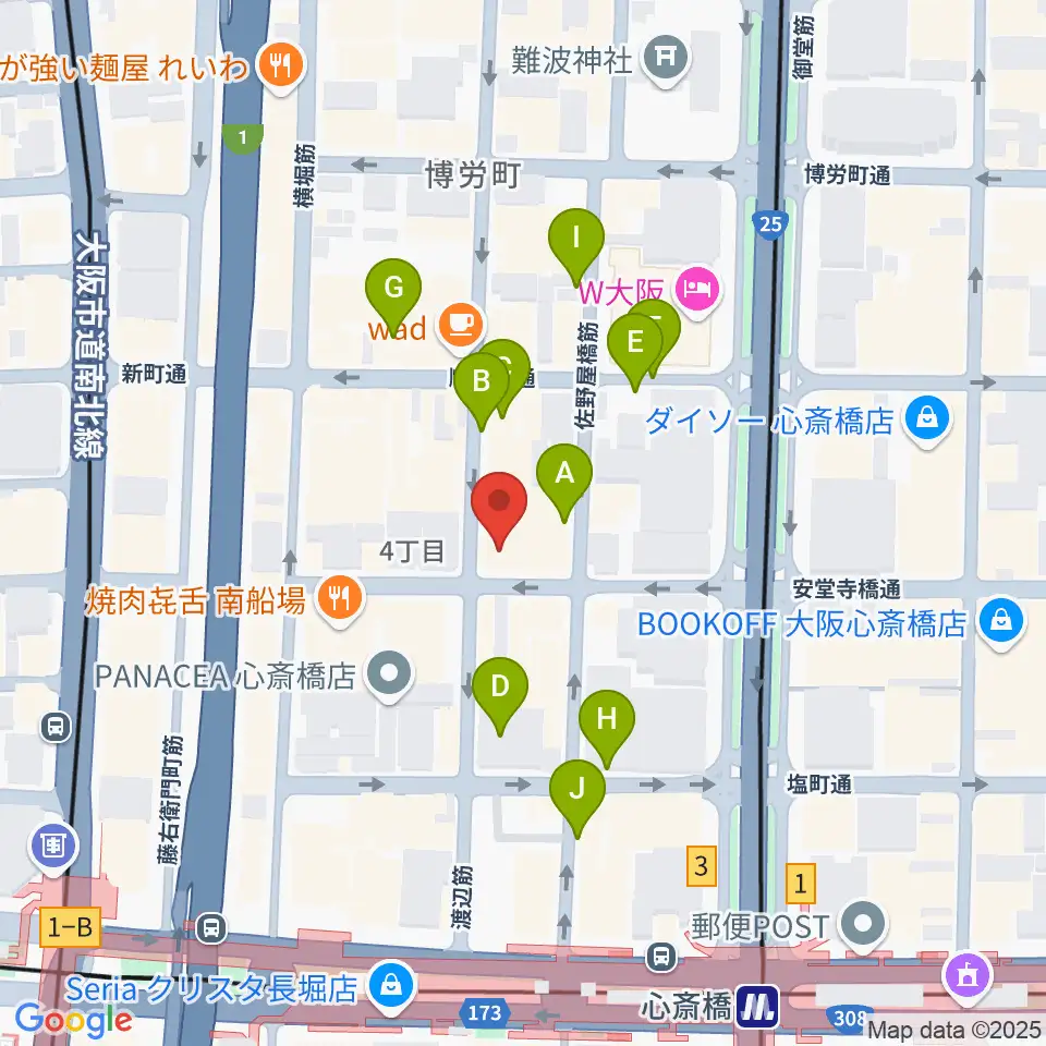トニック楽器アトリエボア周辺の駐車場・コインパーキング一覧地図