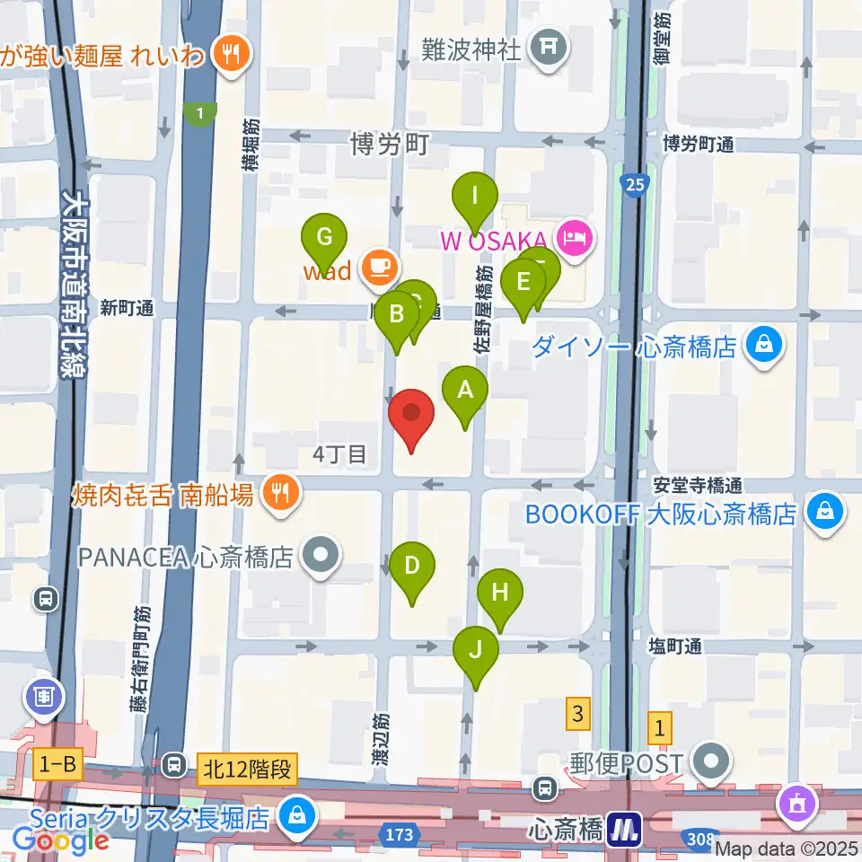 トニック楽器アトリエボア周辺の駐車場・コインパーキング一覧地図