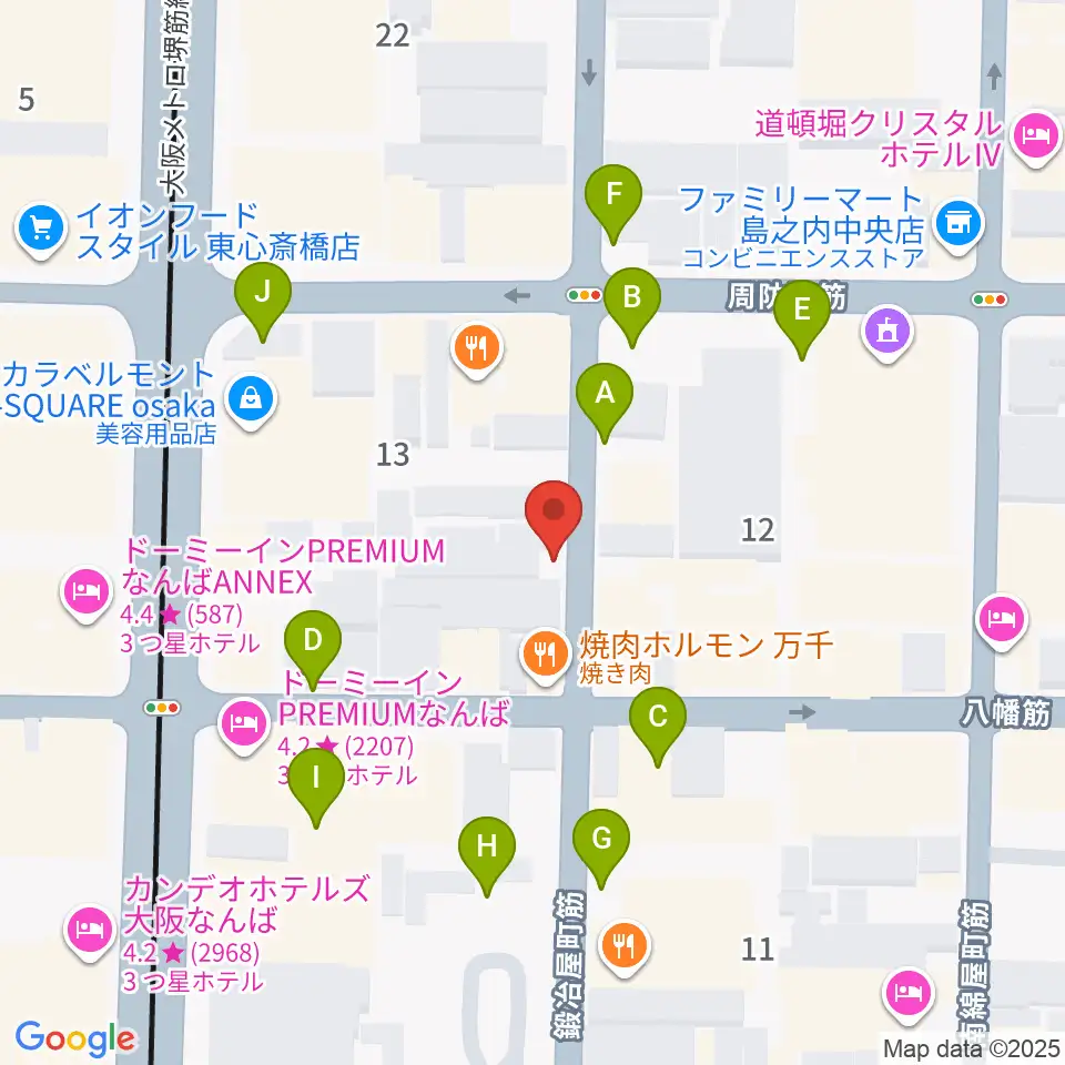 ツタヤ楽器周辺の駐車場・コインパーキング一覧地図