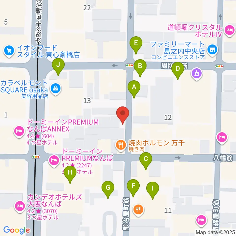 ツタヤ楽器周辺の駐車場・コインパーキング一覧地図