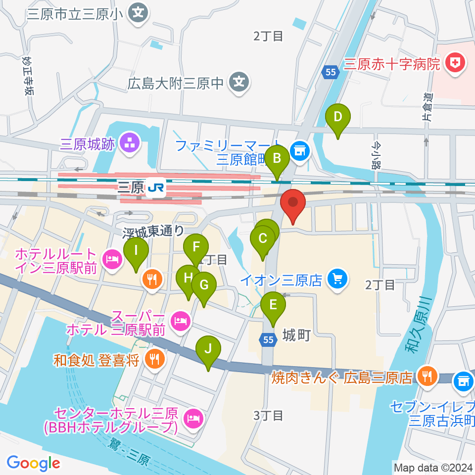 アンリミテッド三原店周辺の駐車場・コインパーキング一覧地図