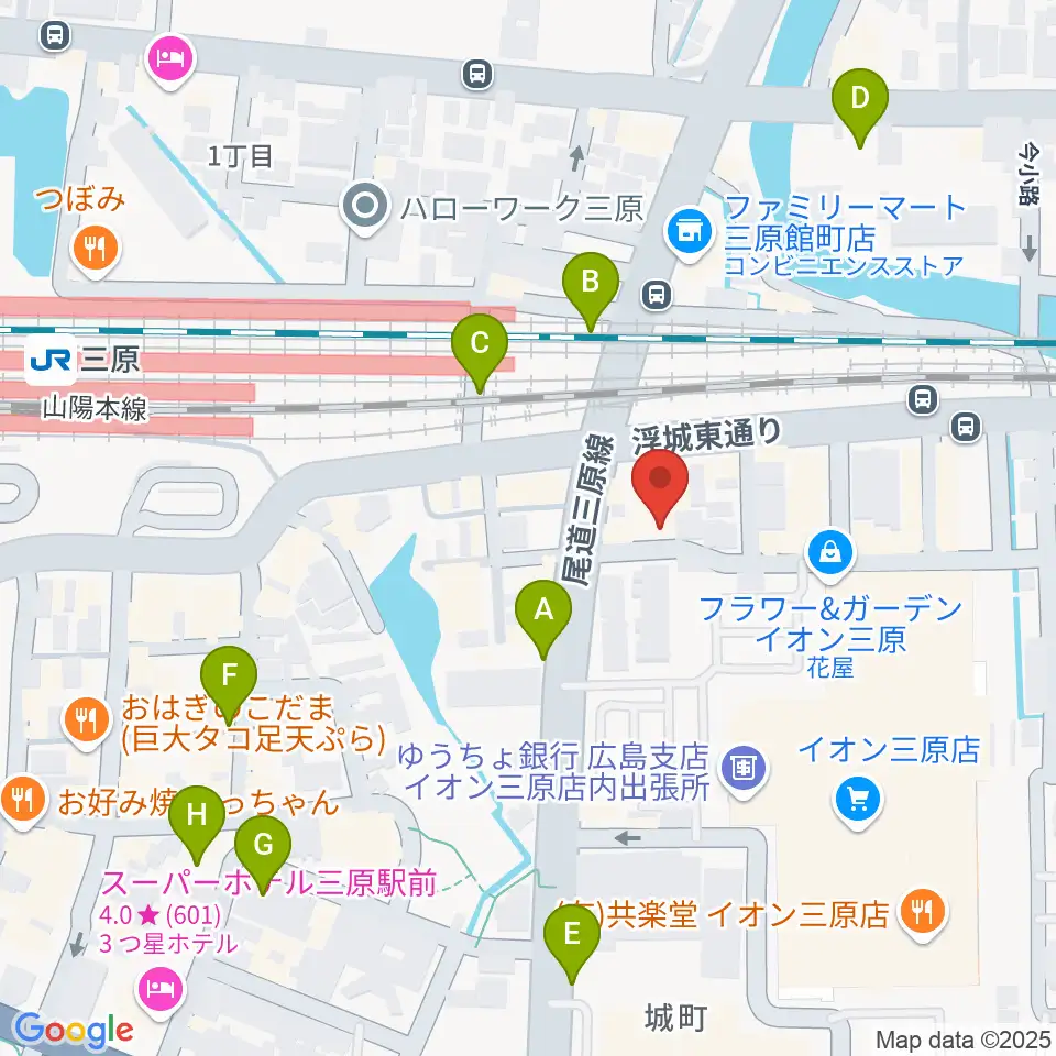 アンリミテッド三原店周辺の駐車場・コインパーキング一覧地図