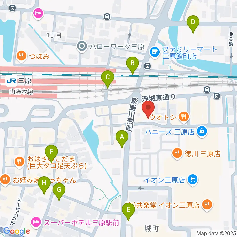 アンリミテッド三原店周辺の駐車場・コインパーキング一覧地図