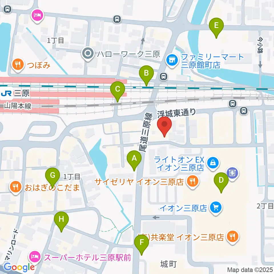 アンリミテッド三原店周辺の駐車場・コインパーキング一覧地図