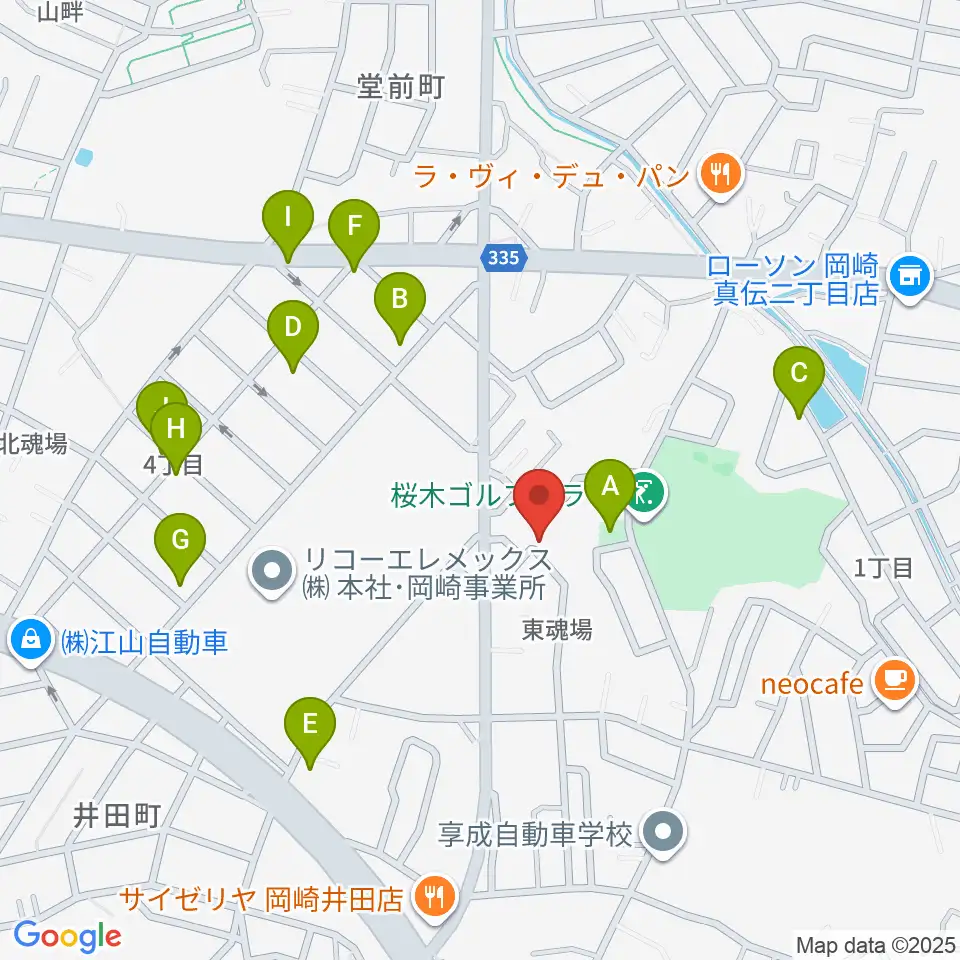 ヴィルトゥオーゾ岡崎店周辺の駐車場・コインパーキング一覧地図