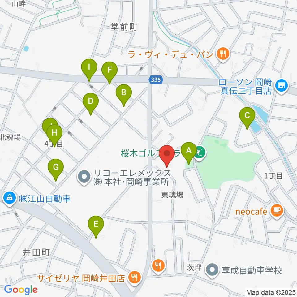 ヴィルトゥオーゾ岡崎店周辺の駐車場・コインパーキング一覧地図