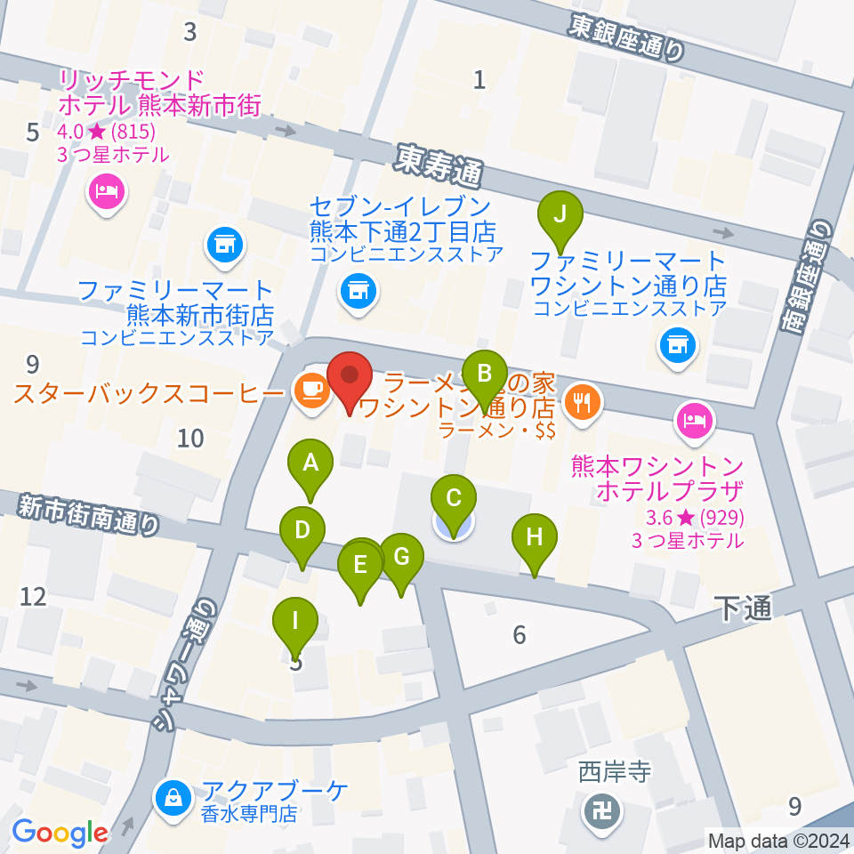 和楽器市場（森楽器）周辺の駐車場・コインパーキング一覧地図