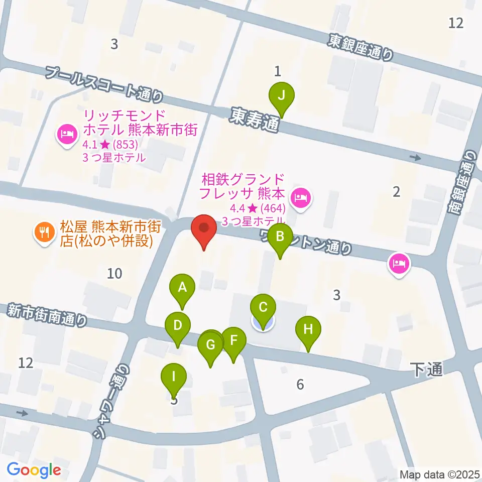 森楽器 和楽器市場周辺の駐車場・コインパーキング一覧地図