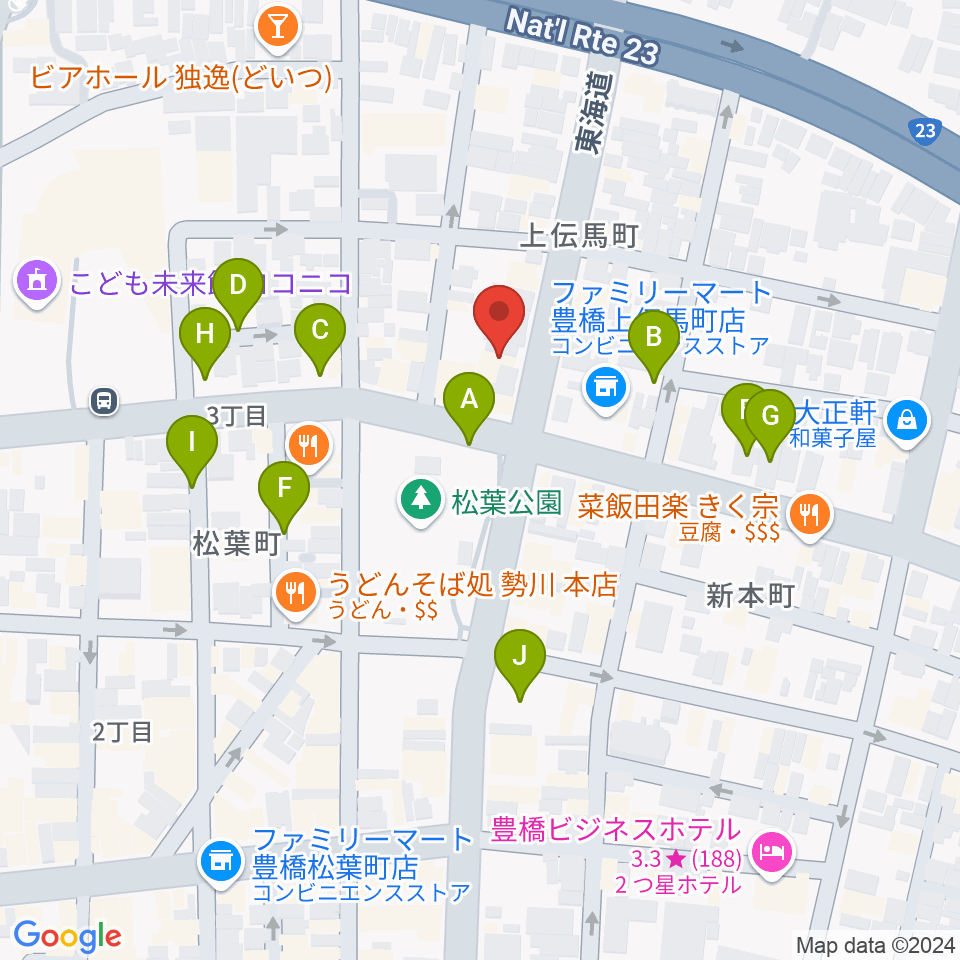 和楽器専門店 山とや周辺の駐車場・コインパーキング一覧地図