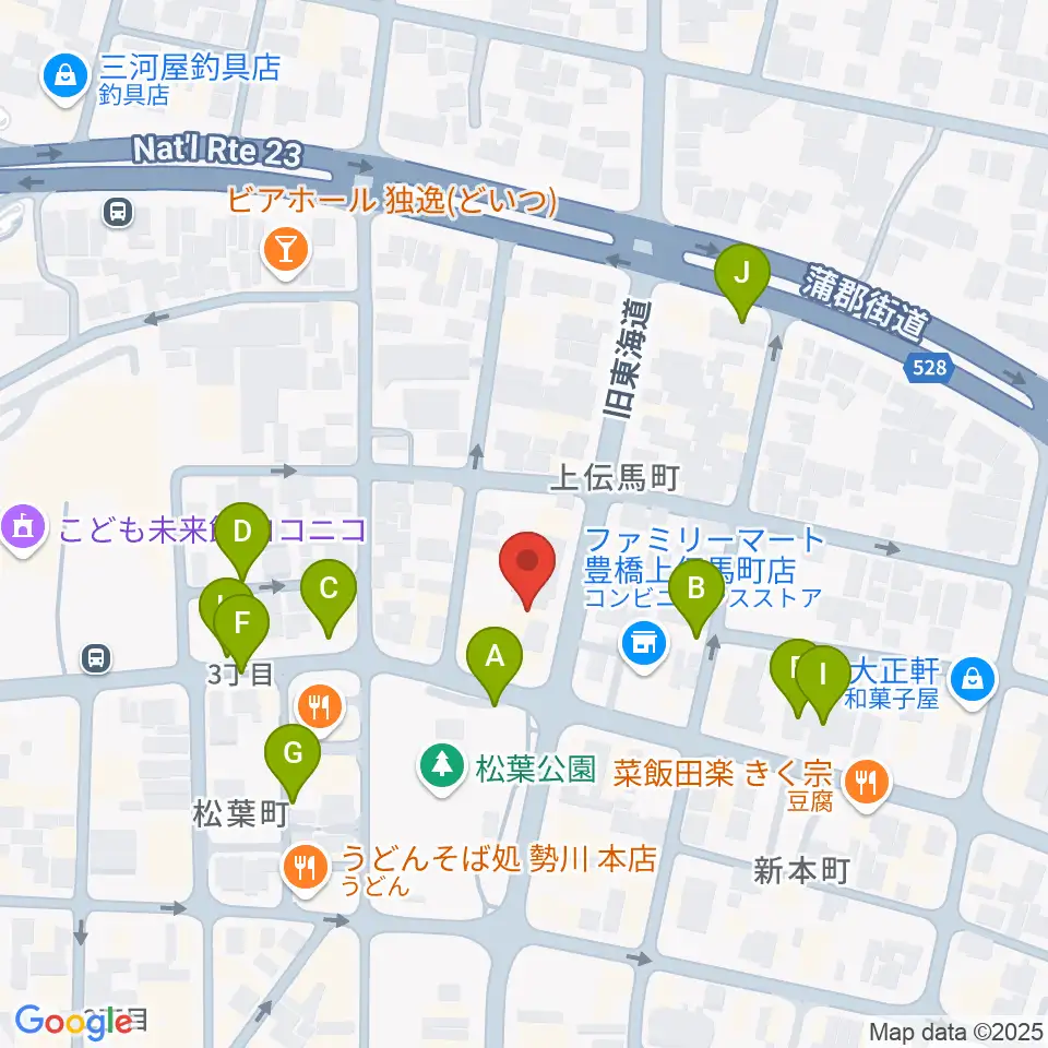 和楽器専門店 山とや周辺の駐車場・コインパーキング一覧地図