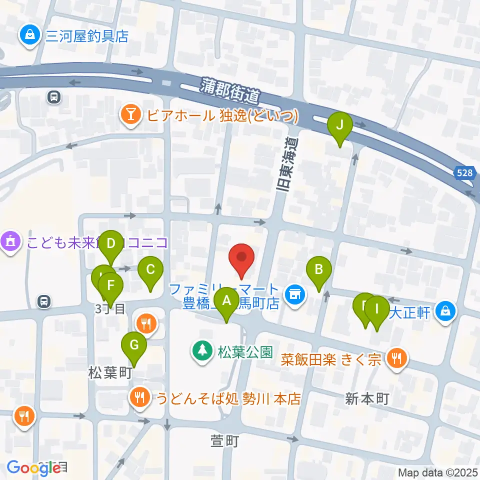 和楽器専門店 山とや周辺の駐車場・コインパーキング一覧地図