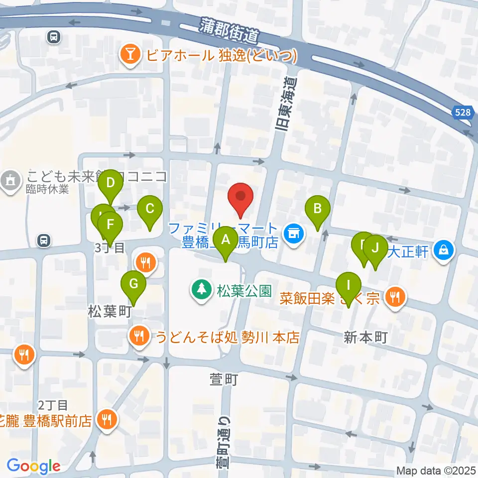 和楽器専門店 山とや周辺の駐車場・コインパーキング一覧地図