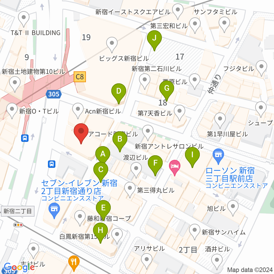 ヤナギサワ・クロッシュ周辺の駐車場・コインパーキング一覧地図
