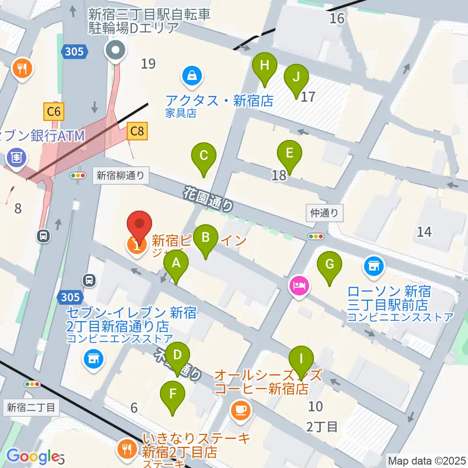 ヤナギサワ・クロッシュ周辺の駐車場・コインパーキング一覧地図