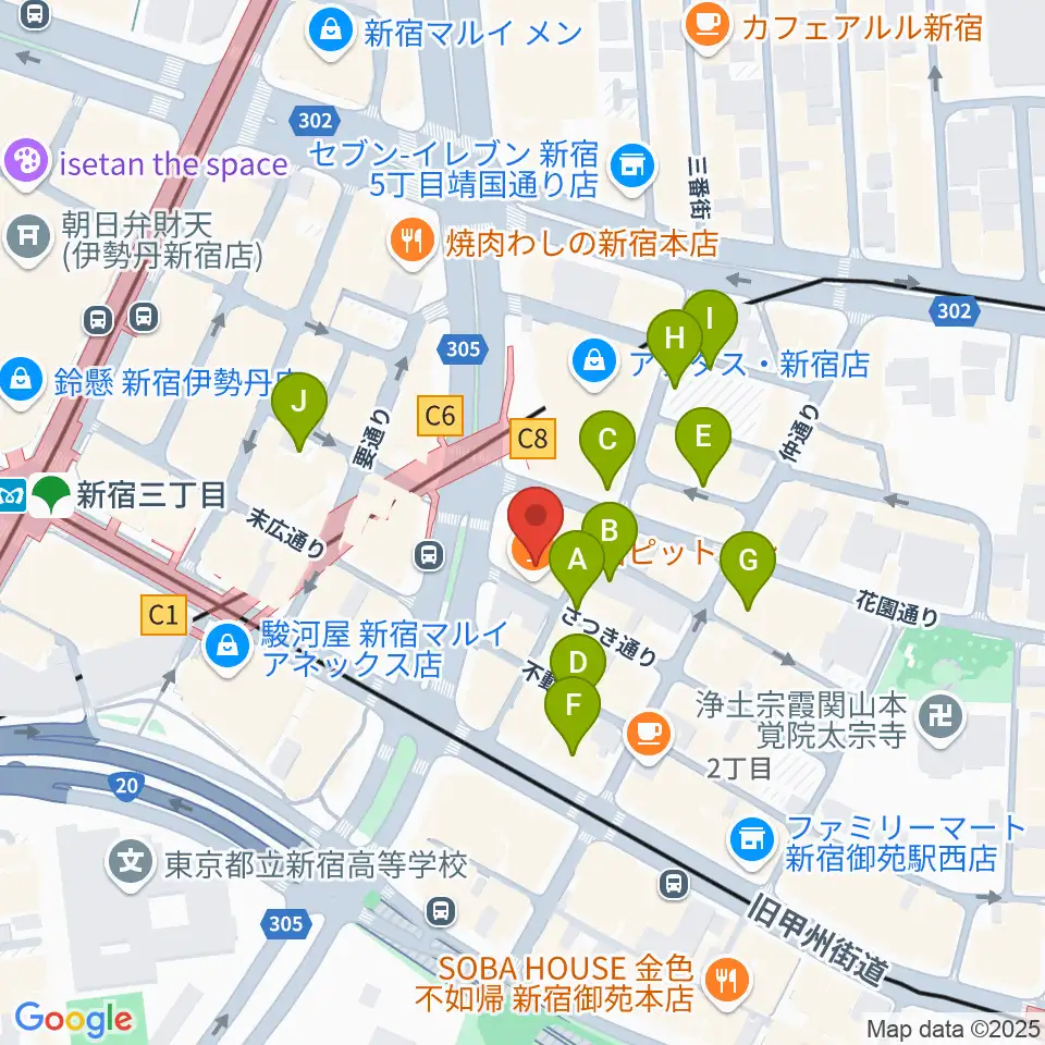 ヤナギサワ・クロッシュ周辺の駐車場・コインパーキング一覧地図