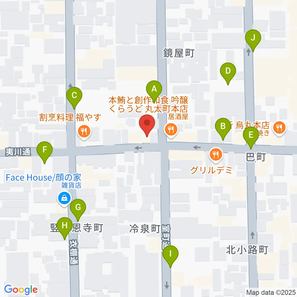 ユリ楽器周辺の駐車場・コインパーキング一覧地図