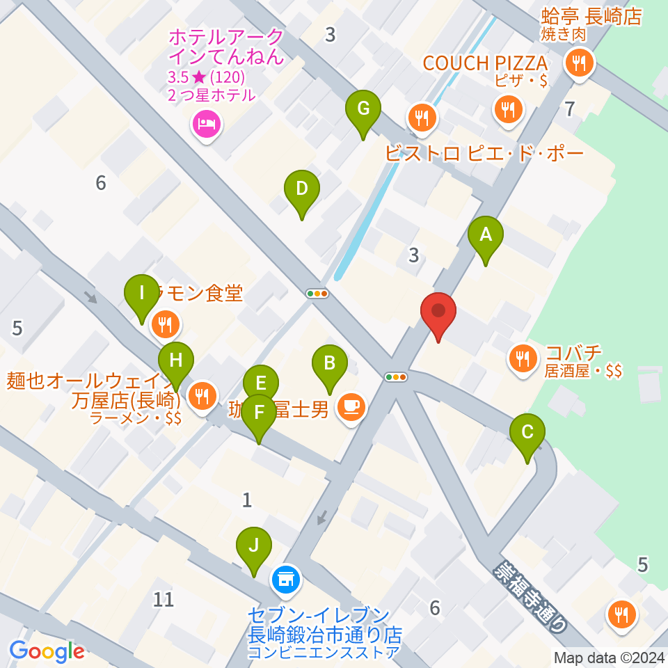 初美屋楽器店周辺の駐車場・コインパーキング一覧地図