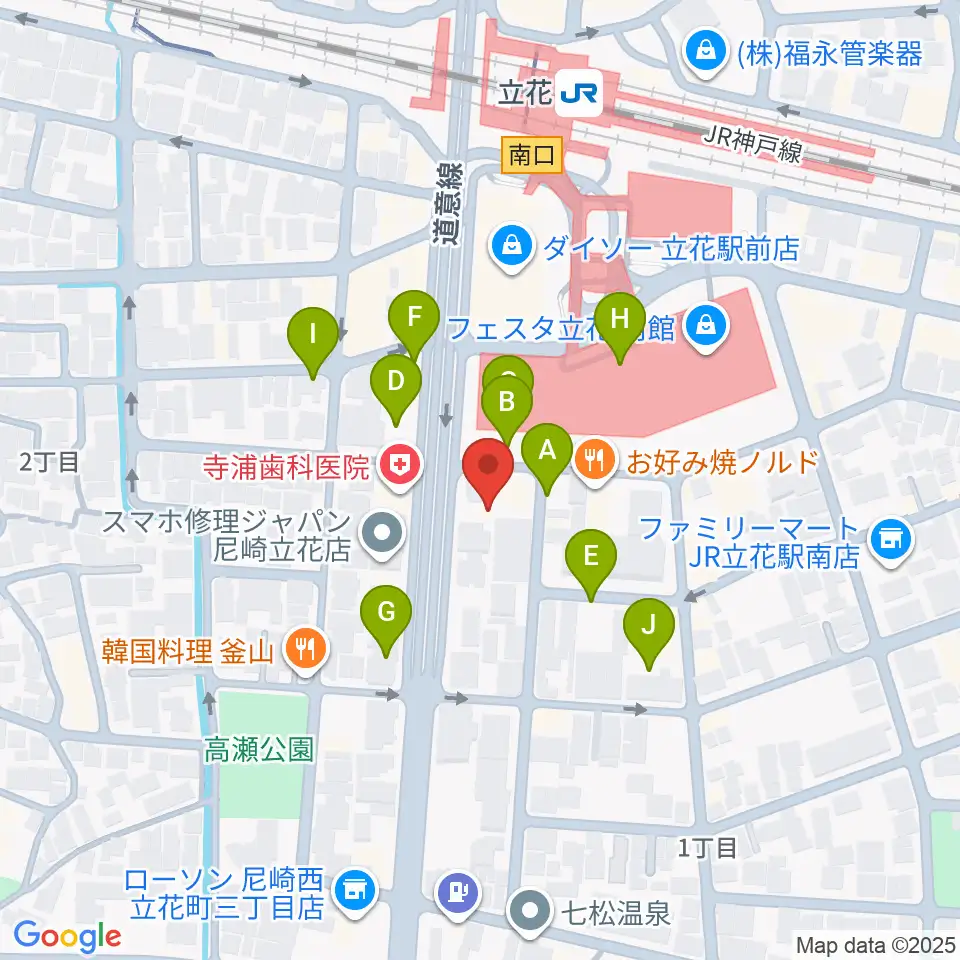 福永管楽器 ハーモニー楽器周辺の駐車場・コインパーキング一覧地図