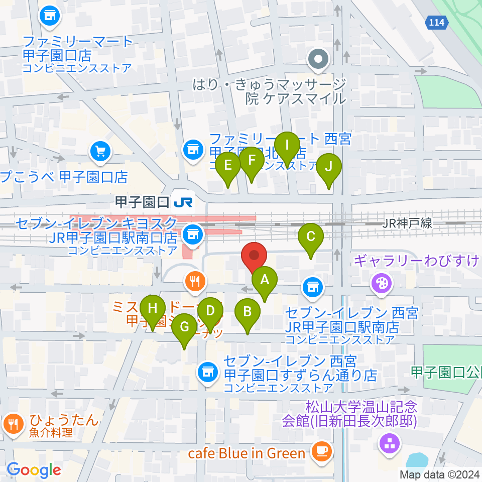 箏三絃なかにし周辺の駐車場・コインパーキング一覧地図