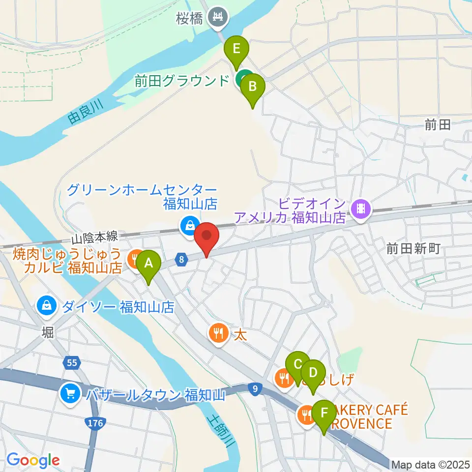 光陽堂 福知山本店周辺の駐車場・コインパーキング一覧地図
