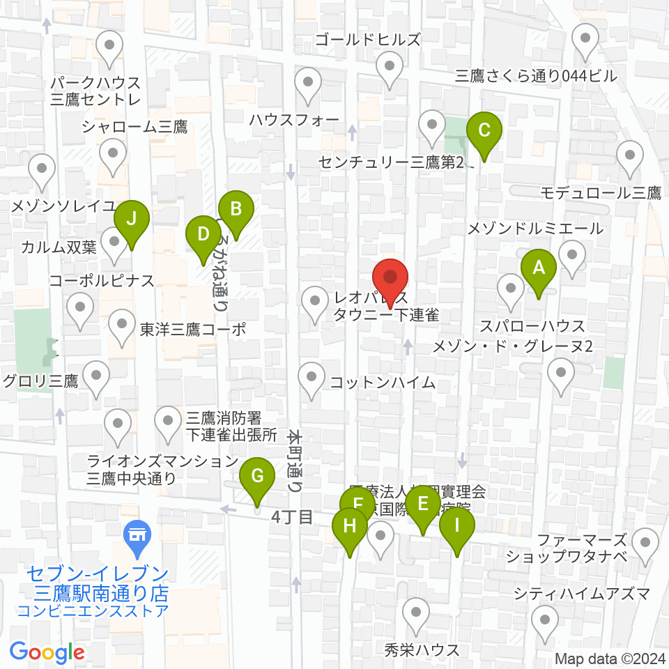 コントラバス専門店アット周辺の駐車場・コインパーキング一覧地図