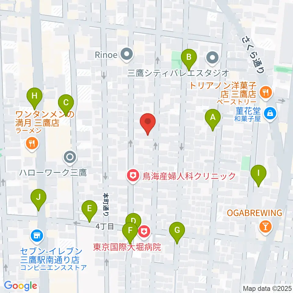 コントラバス専門店アット周辺の駐車場・コインパーキング一覧地図