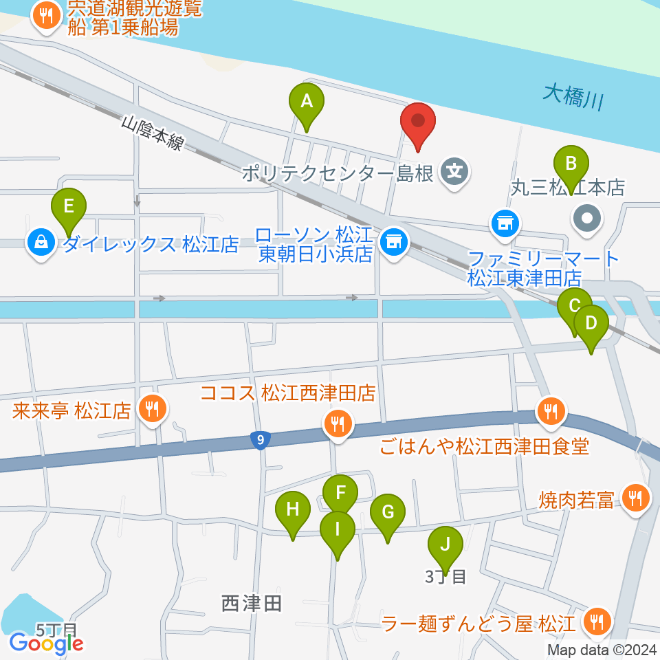 つちえ楽器店周辺の駐車場・コインパーキング一覧地図