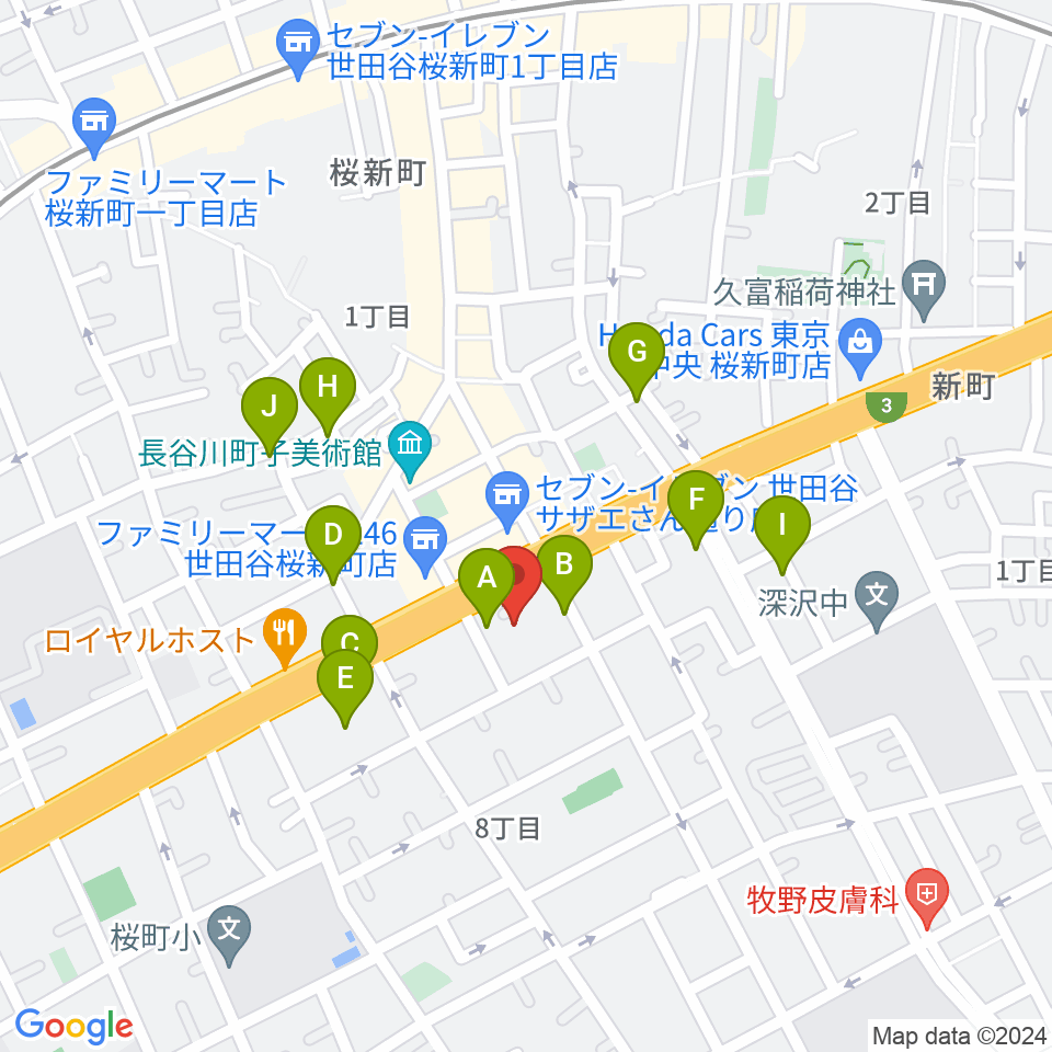 スタジオジャイヴ周辺の駐車場・コインパーキング一覧地図
