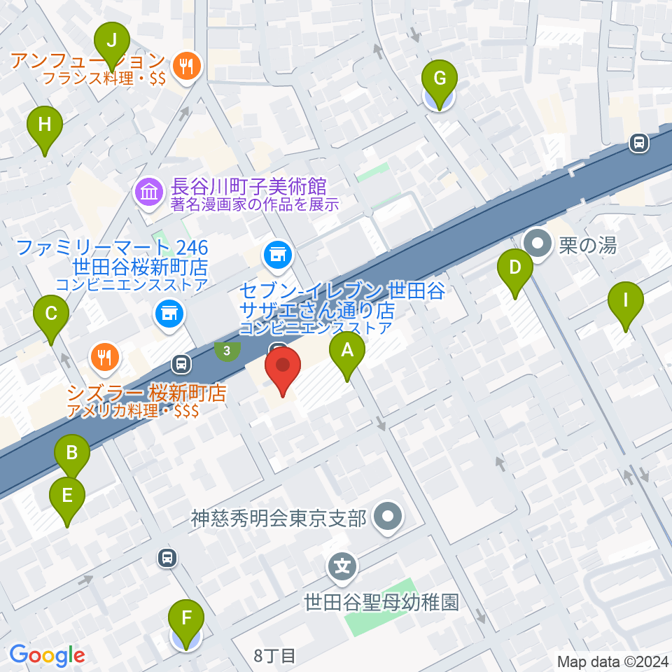 スタジオジャイヴ周辺の駐車場・コインパーキング一覧地図