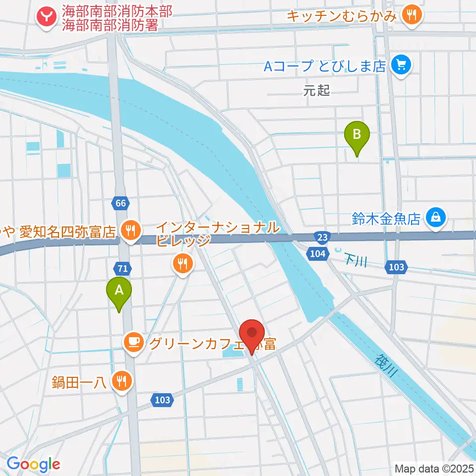 ギター工房フォーエム周辺の駐車場・コインパーキング一覧地図