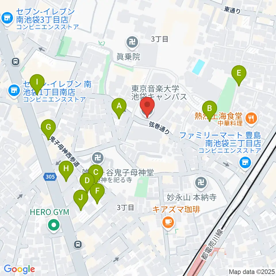 東京音楽大学周辺の駐車場・コインパーキング一覧地図