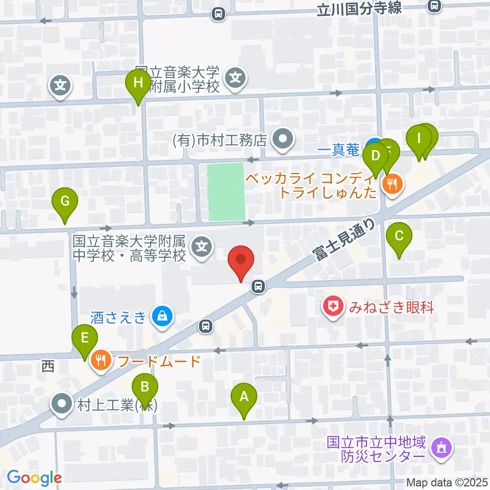 国立音楽大学附属高等学校音楽科周辺の駐車場・コインパーキング一覧地図