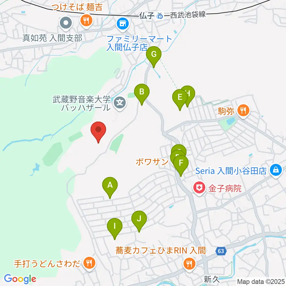 武蔵野音楽大学付属高校音楽科周辺の駐車場・コインパーキング一覧地図