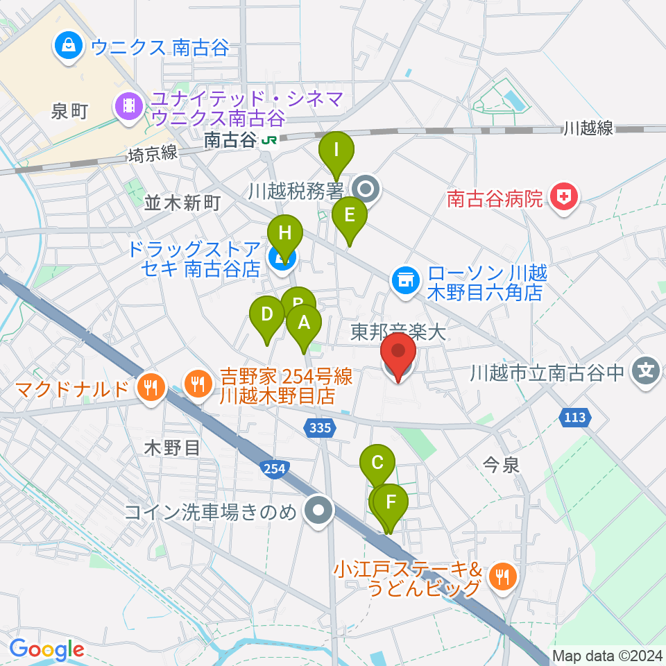 東邦音楽大学周辺の駐車場・コインパーキング一覧地図