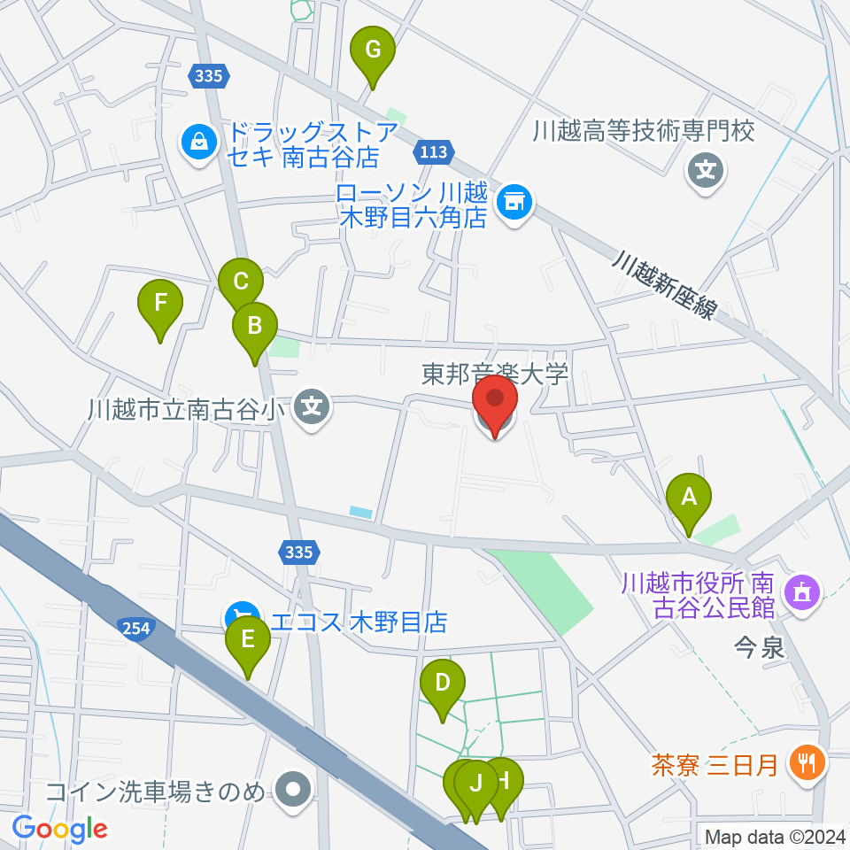 東邦音楽大学周辺の駐車場・コインパーキング一覧地図