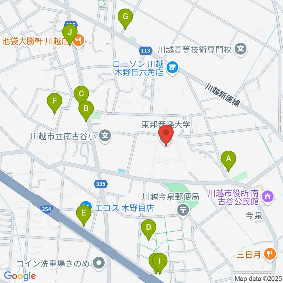 東邦音楽大学周辺の駐車場・コインパーキング一覧地図