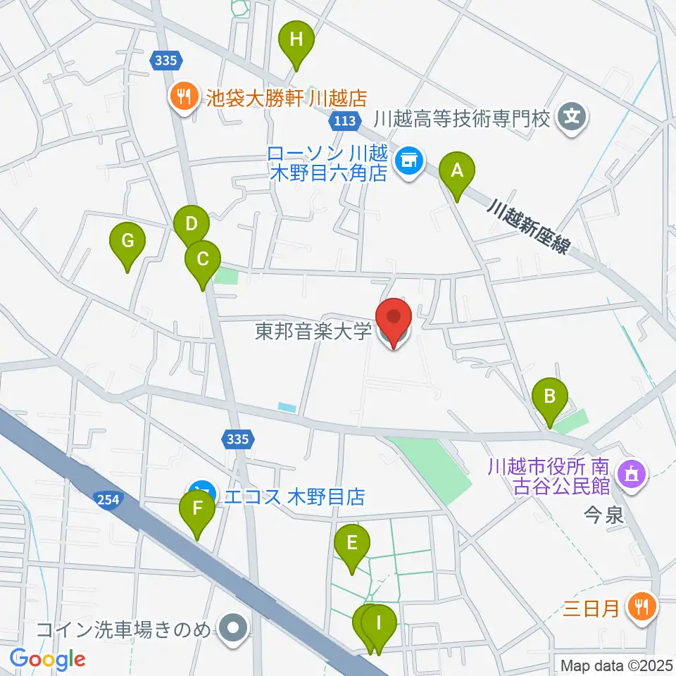 東邦音楽大学周辺の駐車場・コインパーキング一覧地図