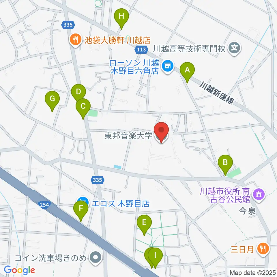 東邦音楽大学周辺の駐車場・コインパーキング一覧地図