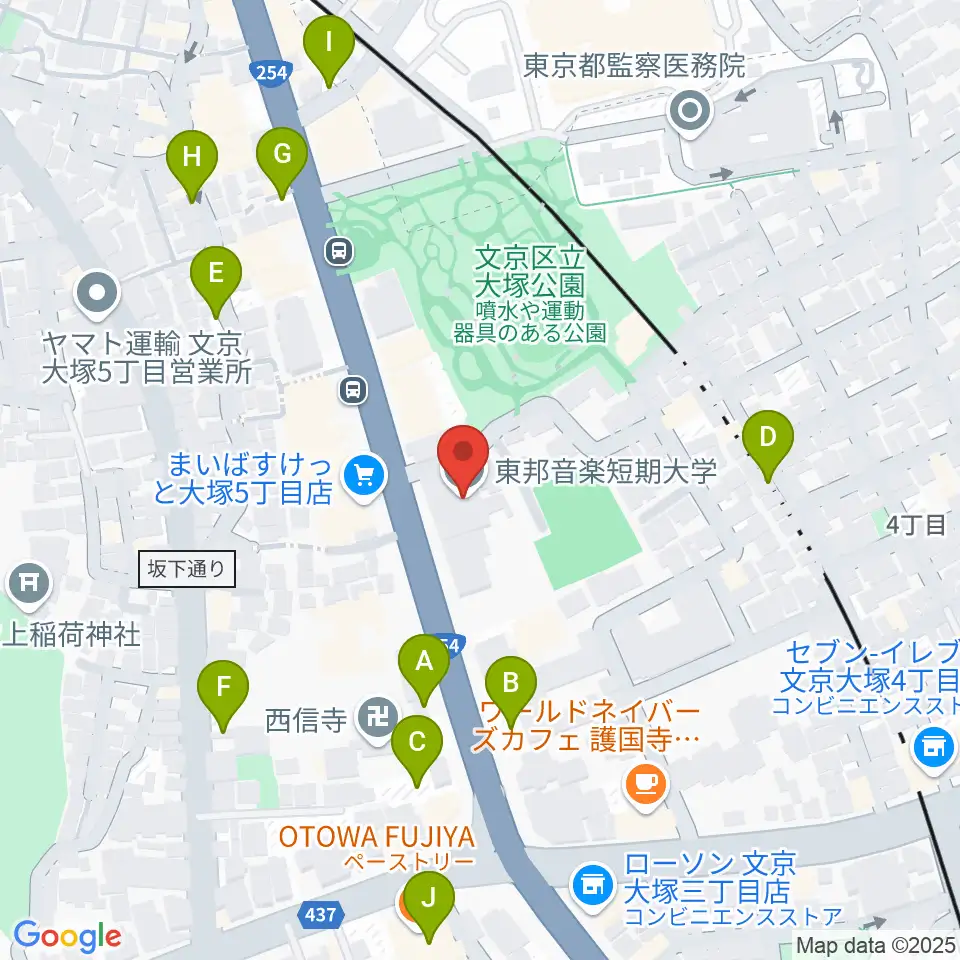 東邦音楽短期大学周辺の駐車場・コインパーキング一覧地図