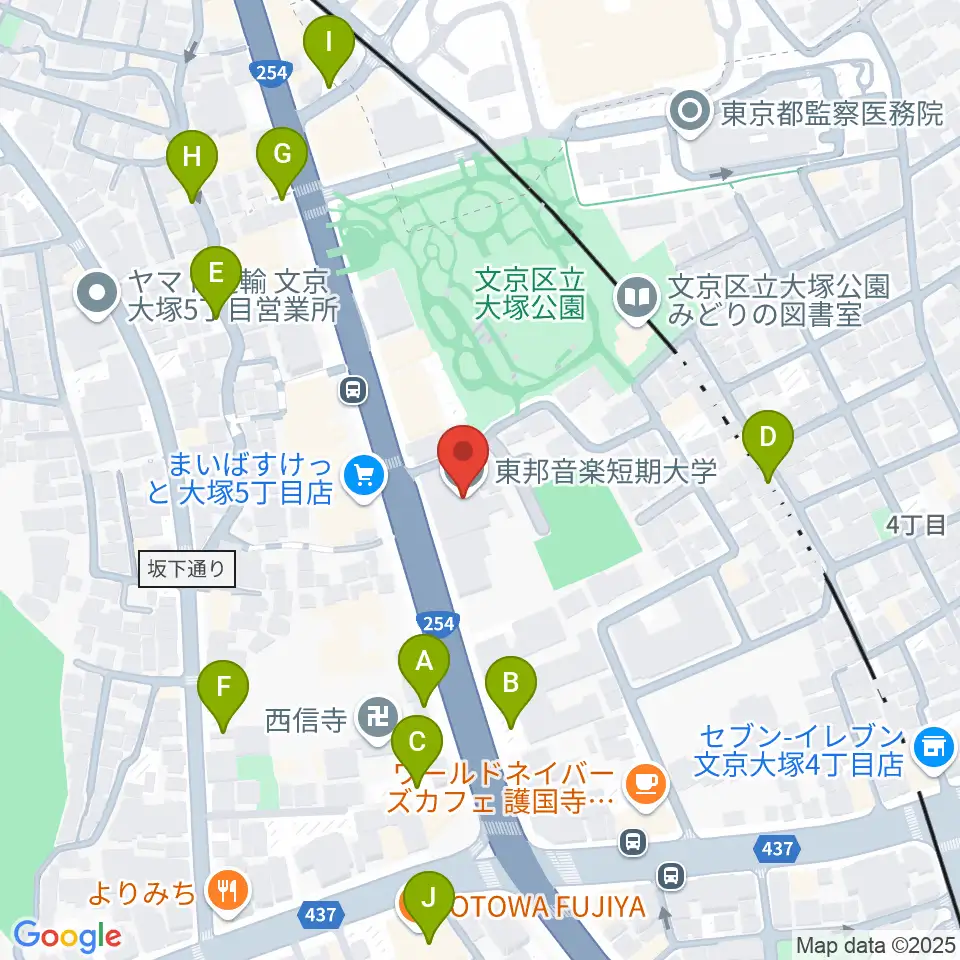 東邦音楽短期大学周辺の駐車場・コインパーキング一覧地図