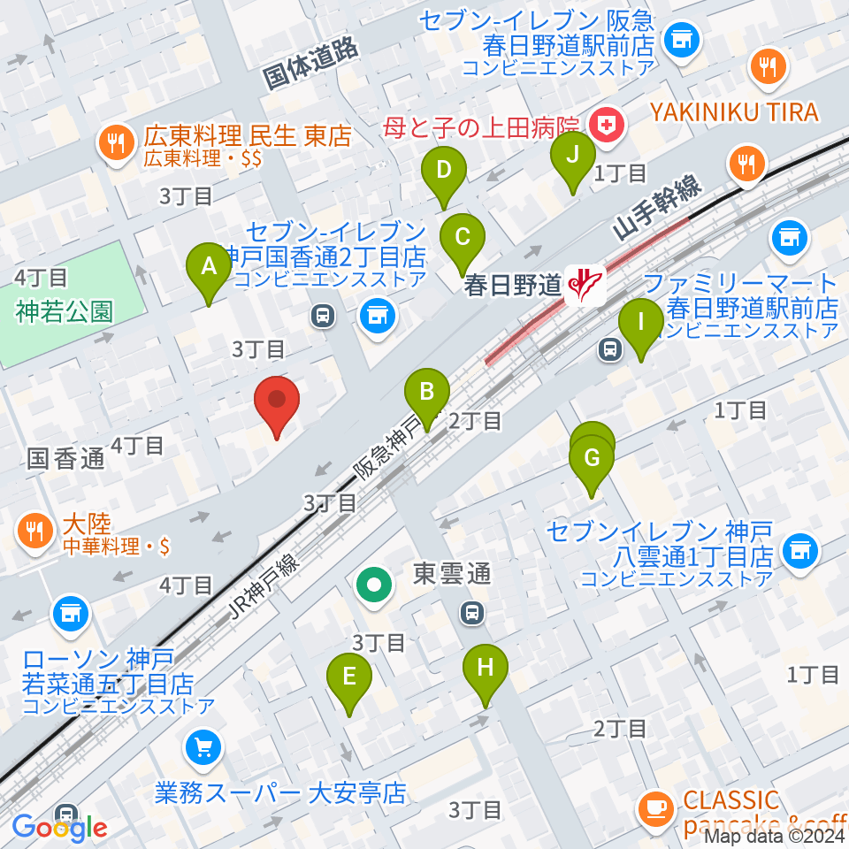 SOAR MUSIC周辺の駐車場・コインパーキング一覧地図