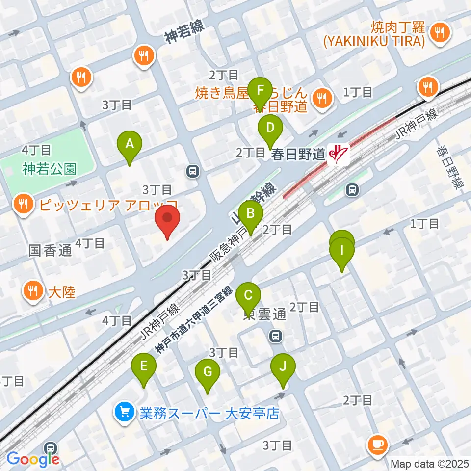 SOAR MUSIC周辺の駐車場・コインパーキング一覧地図