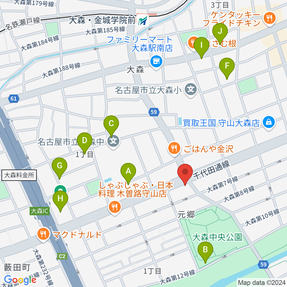 ドクターミュージック周辺の駐車場・コインパーキング一覧地図